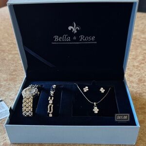 NWT Bella & Rose Watch and Jewelry Gift Set